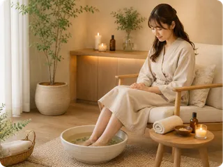 フットバスの様子